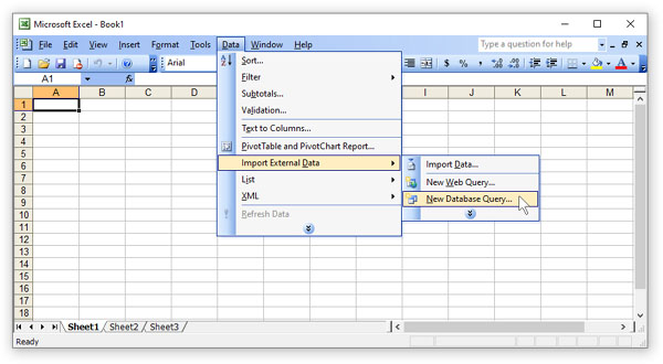 Microsoft Excel Import Data From Database