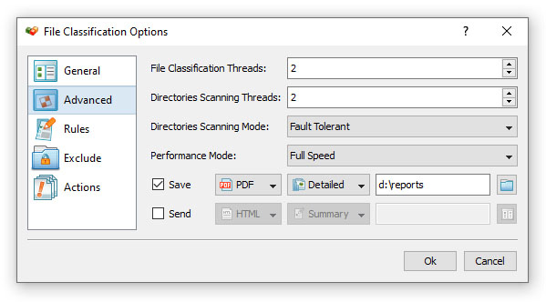 Advanced File Classification Options