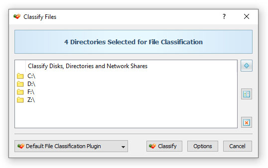 File Classification Operation Dialog